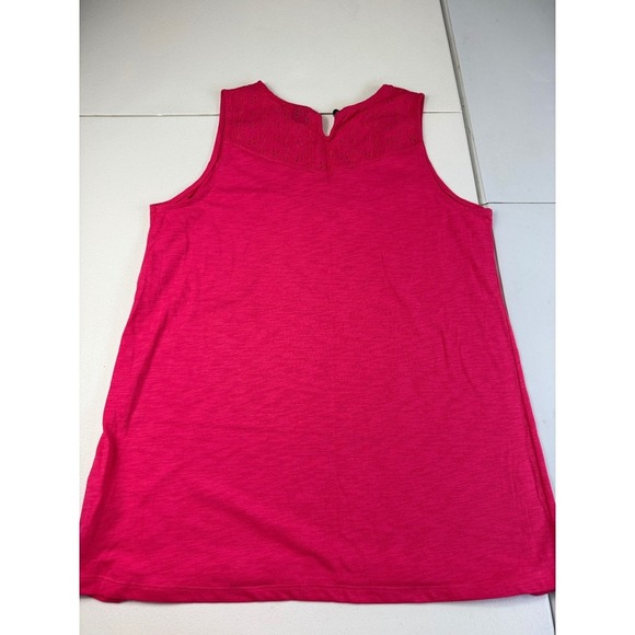 Northcrest Tank Top Womens L Pink Sleeveless Crochet Trim Casual Summer - Picture 6 of 10
